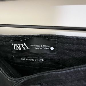 Zara Marine Straight Leg Distressed Bottom